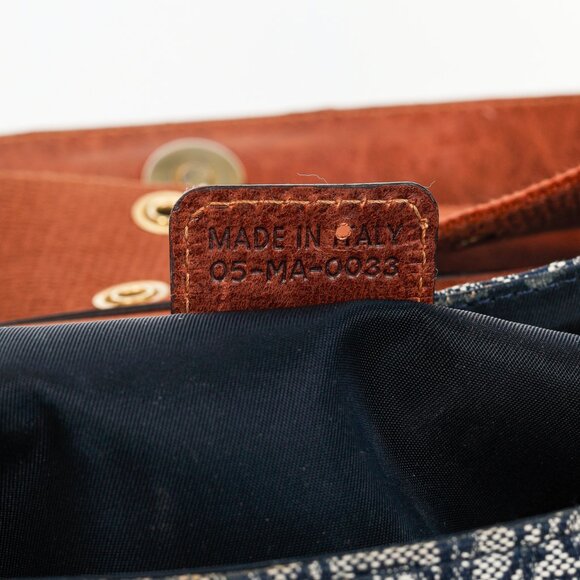 Christian Dior Street Chic Columbus Avenue Blue Logo-Jacquard Shoulder Bag - Picture 16 of 16